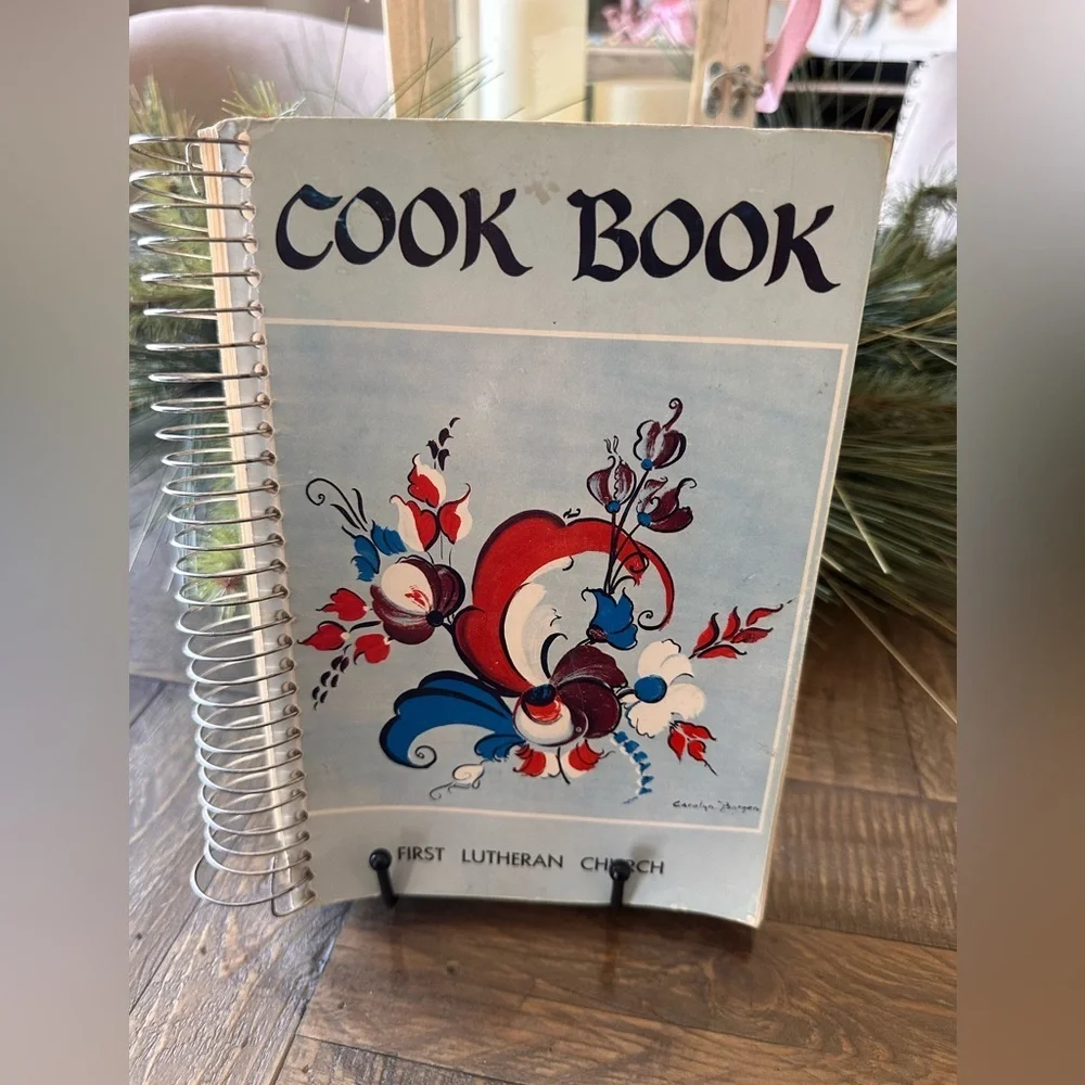 Vintage First Lutheran Church North Dakota Cookbook Recipes 1980's